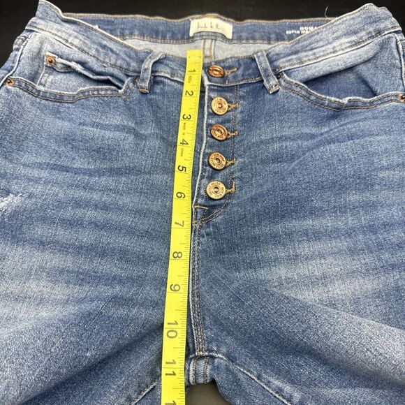 Nicole Miller Nomad Super High Rise Taper Button Fly Distressed Jeans Women’s 8 - Picture 11 of 12